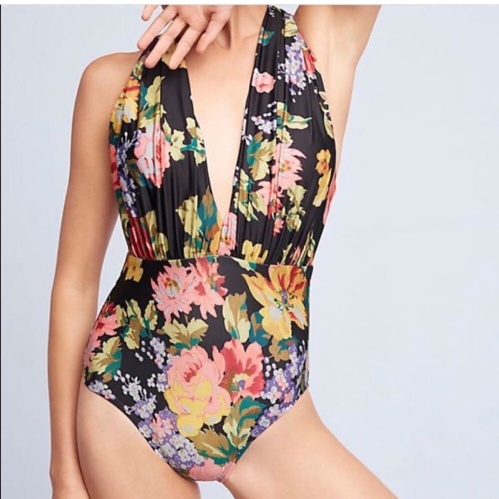 Allihop for Anthropologie Zinnia One Piece Swimsuit